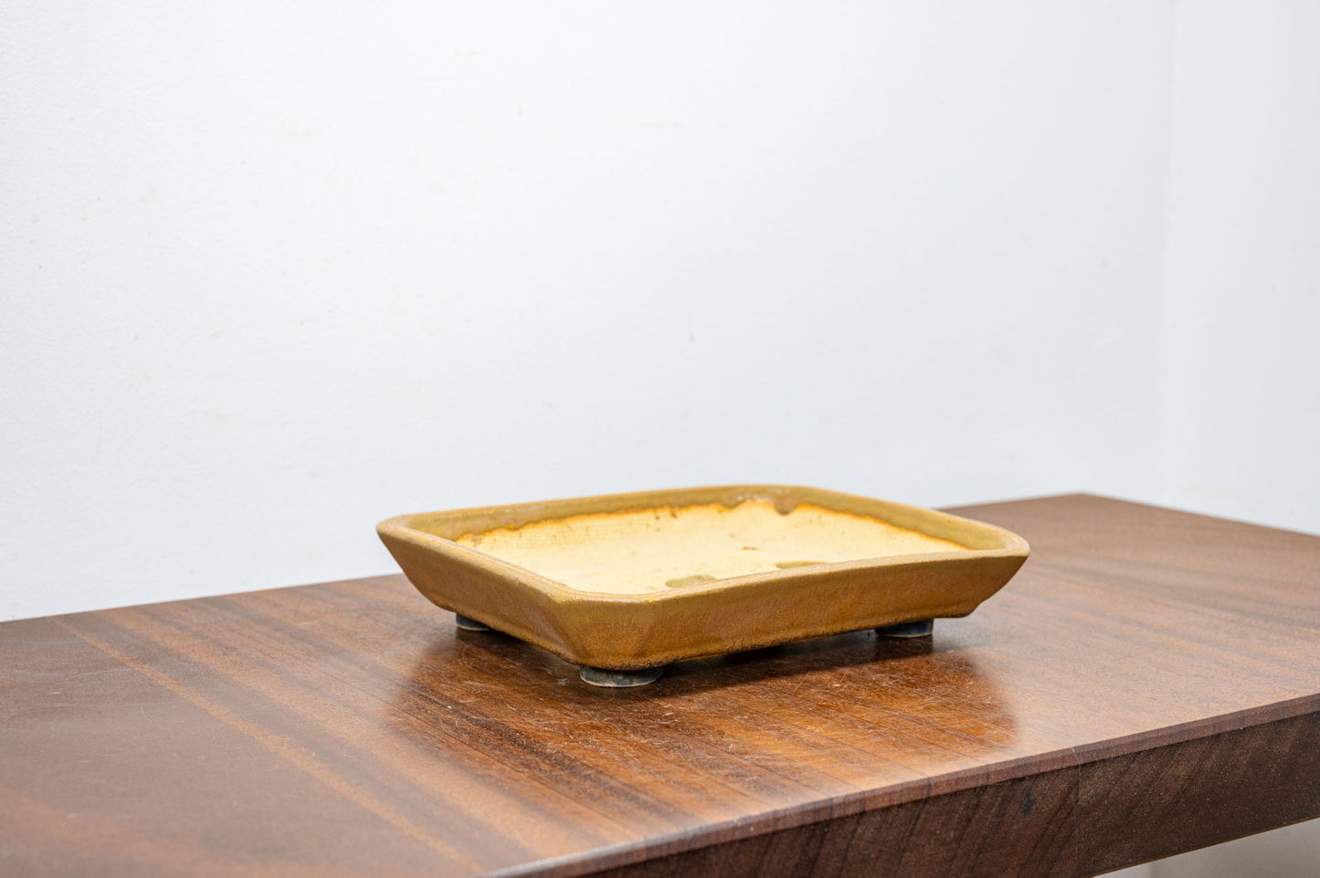 Venus Brown Rectangular Ceramic Bonsai Dish 18cm