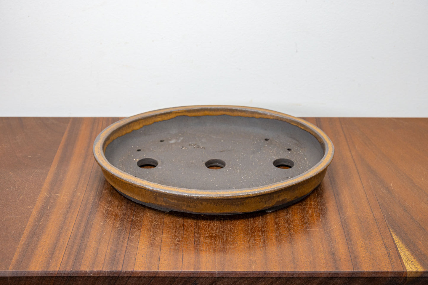 In Black Clay -  Textured Venus Brown Ceramic 26cm Oval Dish