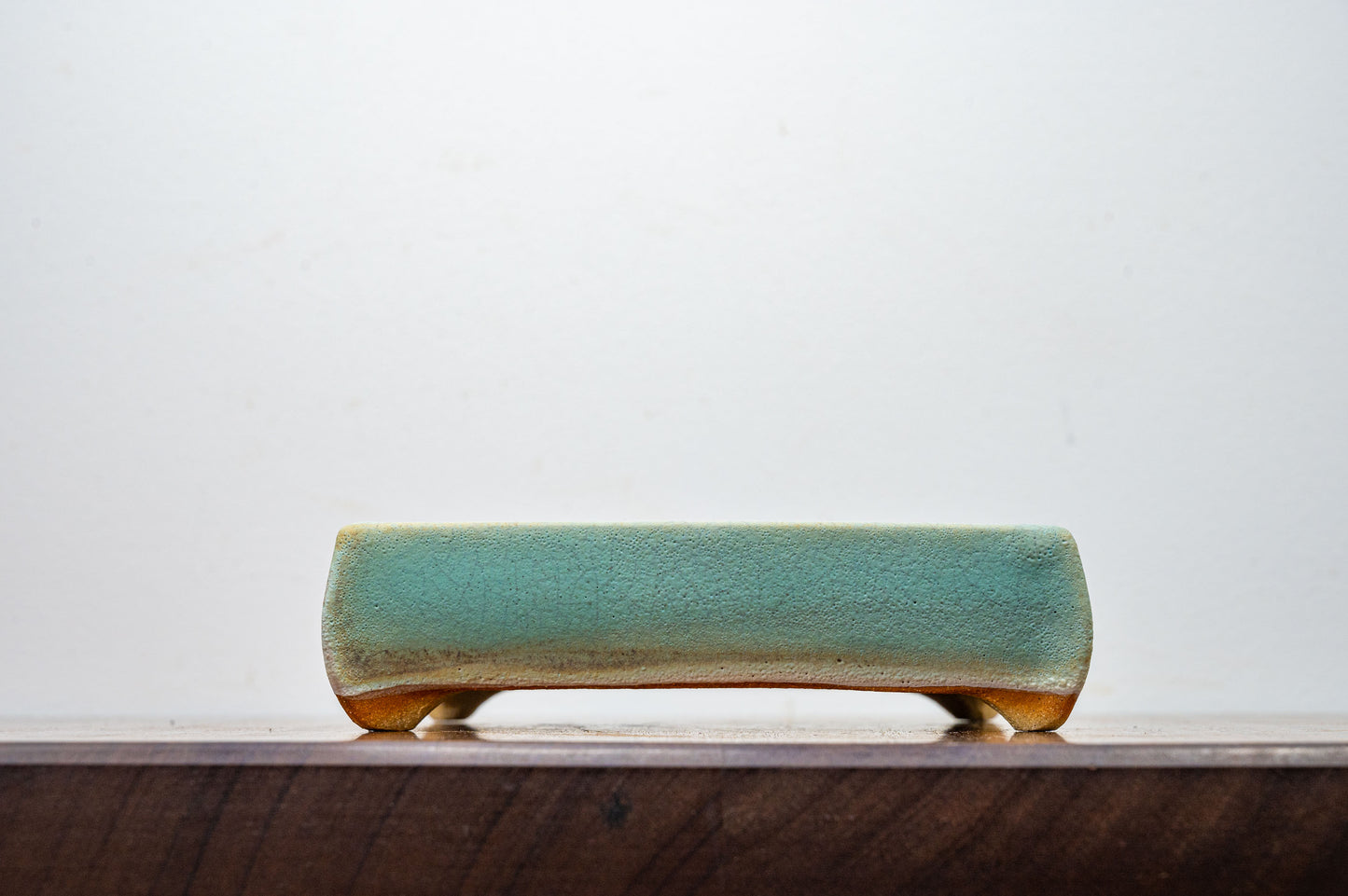 Textured Light Green  Rectangular Ceramic Bonsai Dish 15cm