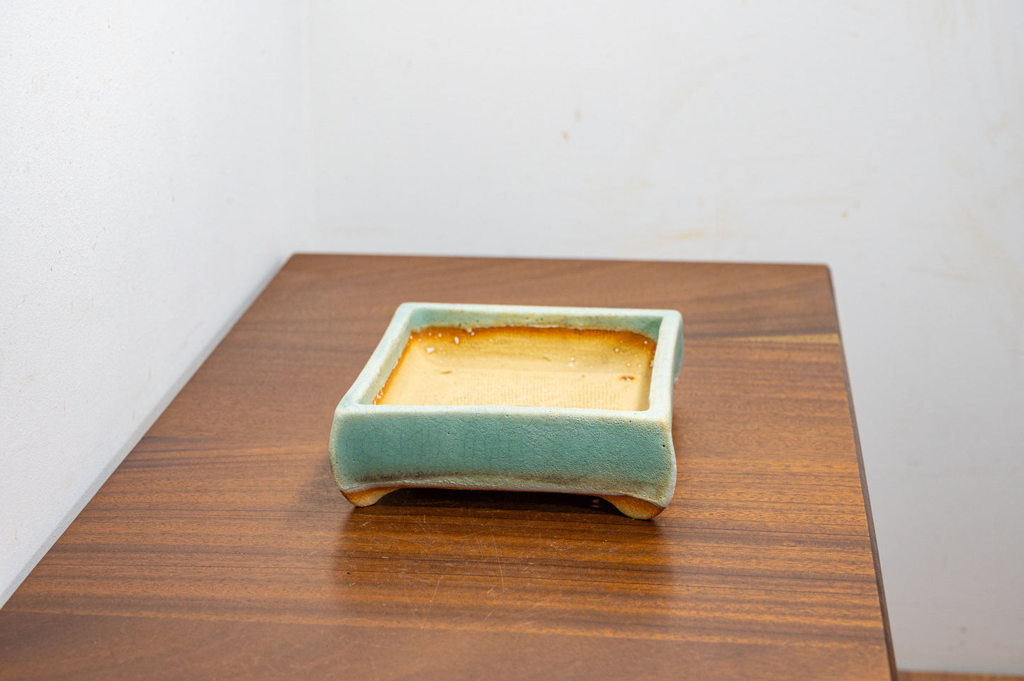 Textured Light Green  Rectangular Ceramic Bonsai Dish 15cm