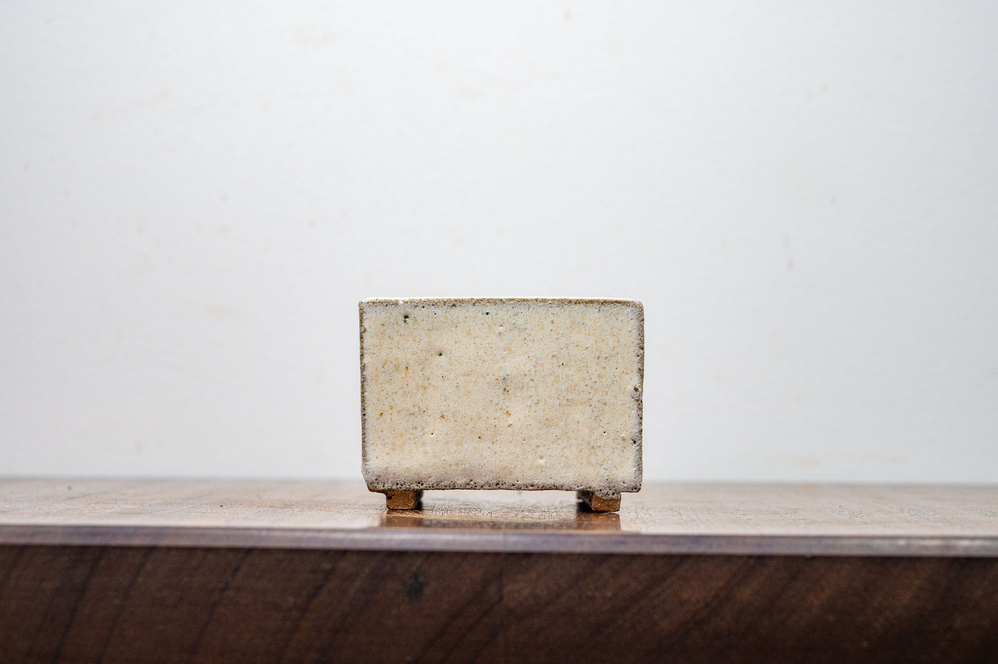 Rustic Cube - Romantic Cream - 7cm Ceramic Bonsai Pot