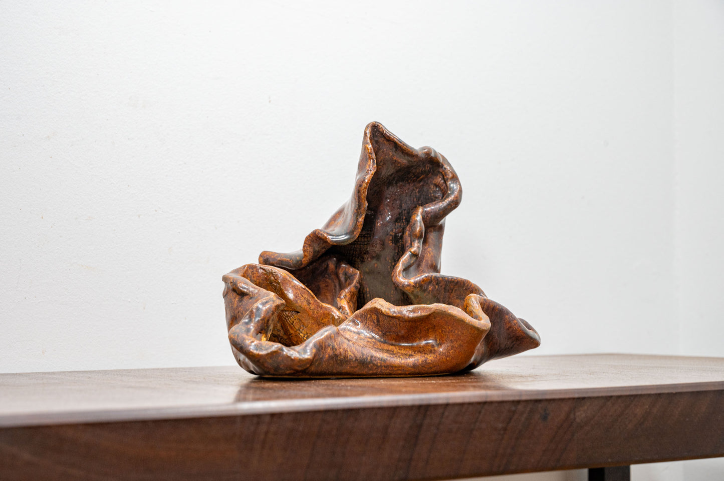 Abstract -  Ember Brown 22cm Ceramic Vessel