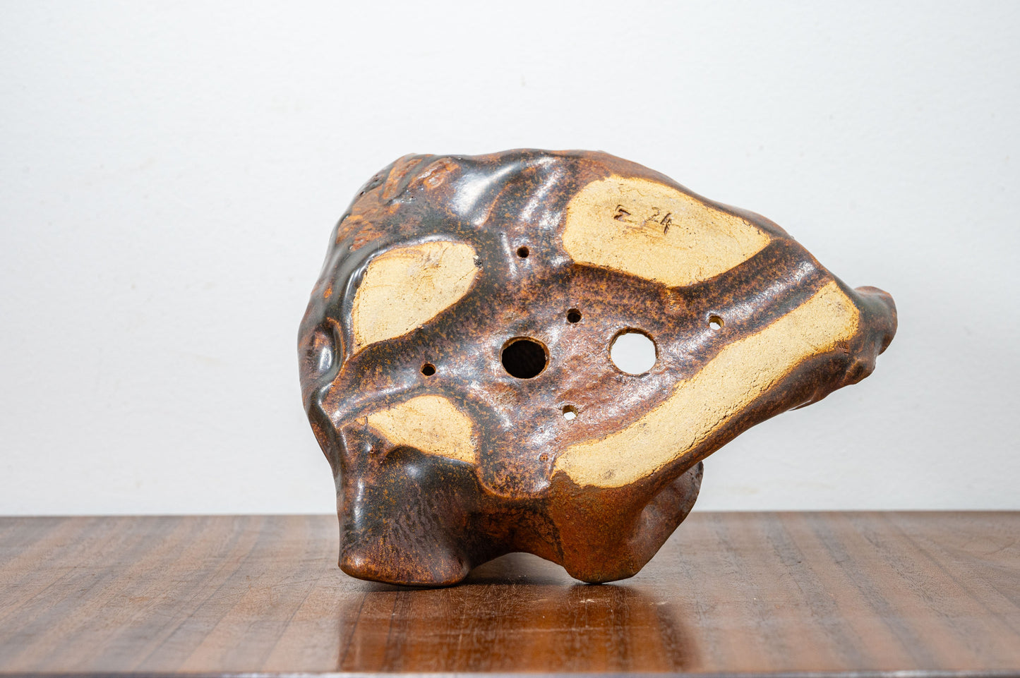 Abstract -  Ember Brown 22cm Ceramic Vessel