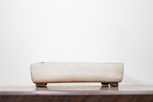 Romantic Cream  Rectangular Ceramic Bonsai Dish 16cm