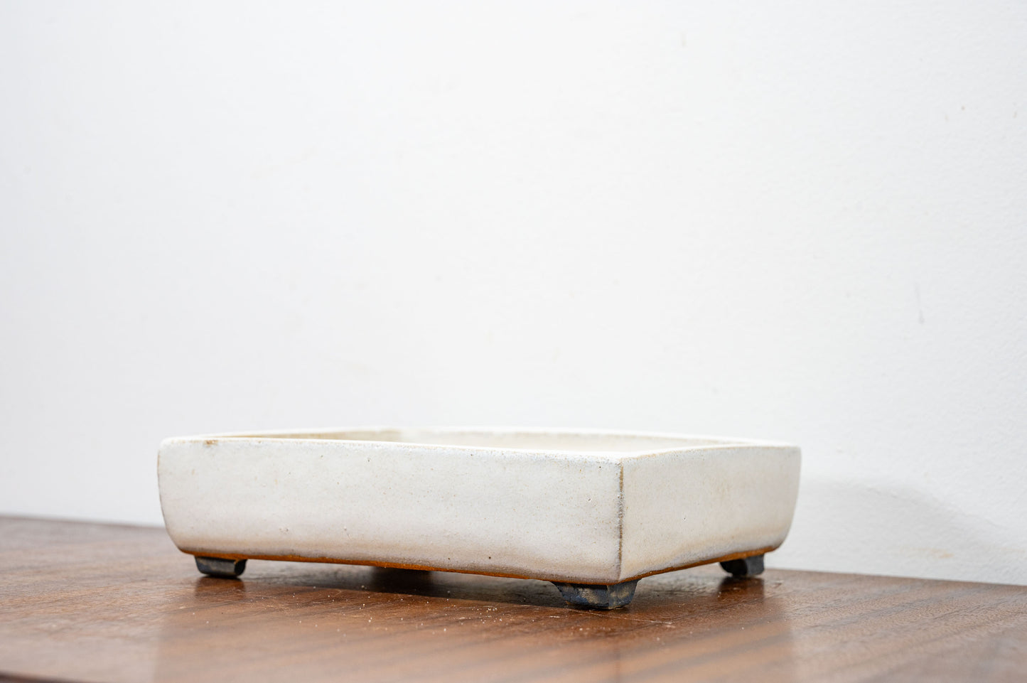 Romantic Cream  Rectangular Ceramic Bonsai Dish 16cm