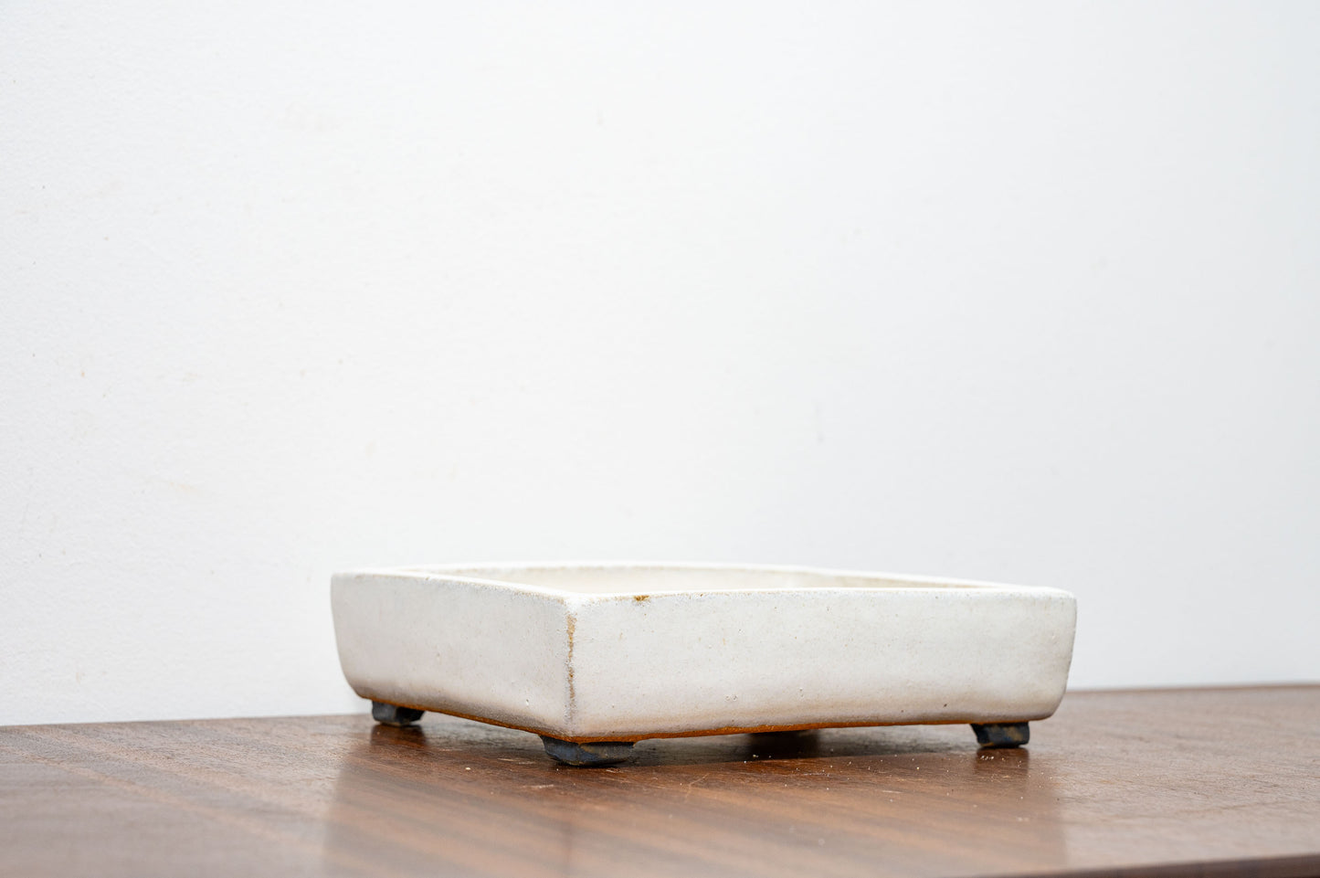 Romantic Cream  Rectangular Ceramic Bonsai Dish 16cm