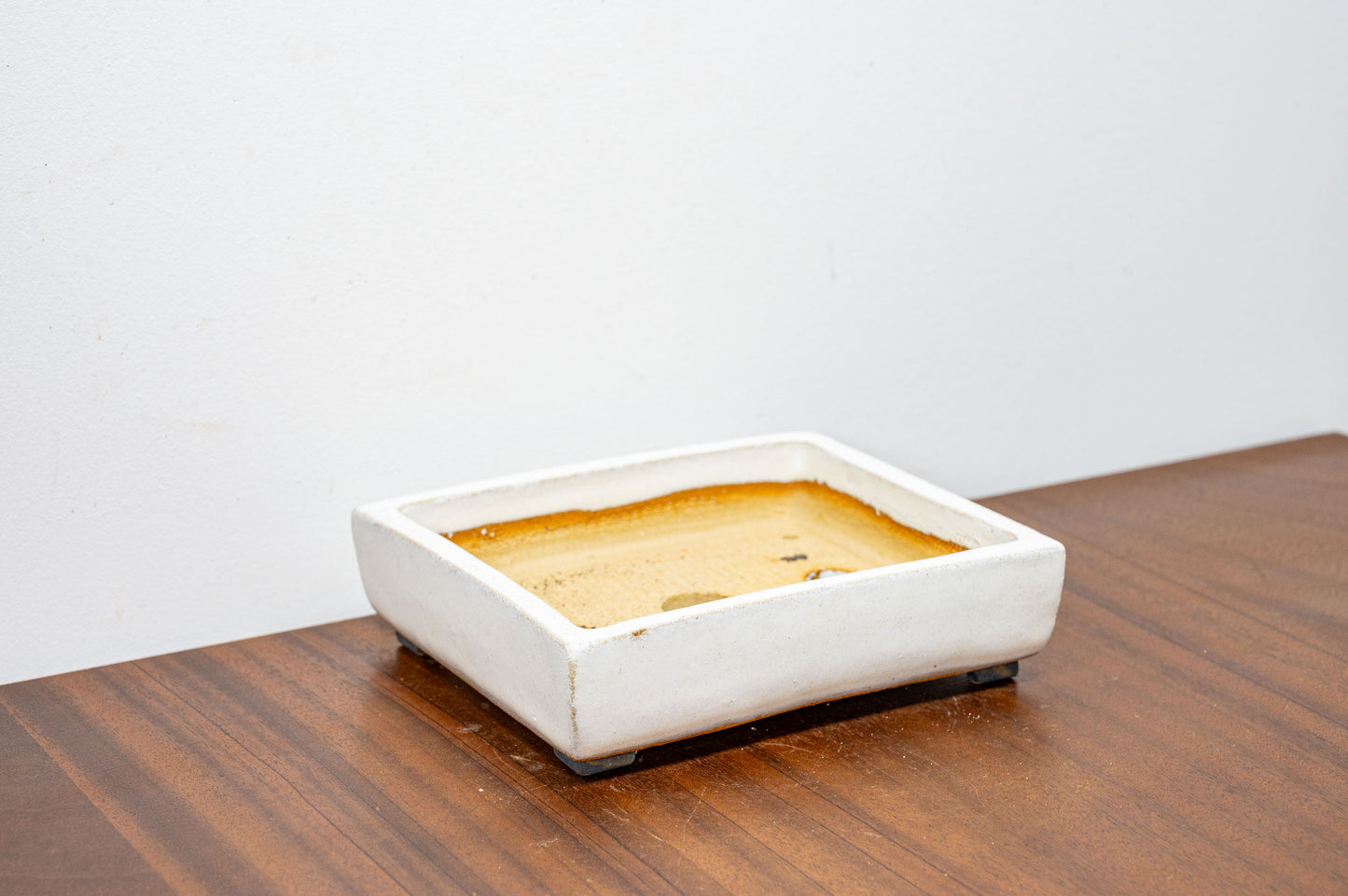 Romantic Cream  Rectangular Ceramic Bonsai Dish 16cm