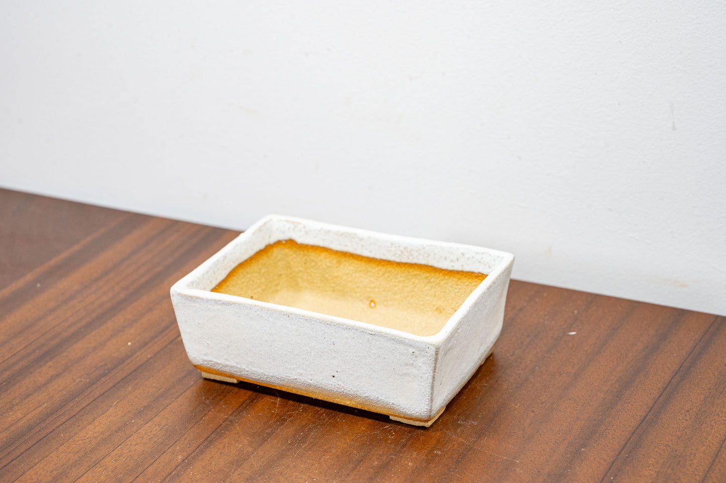 Romantic Cream Rectangular Bonsai Pot 12cm