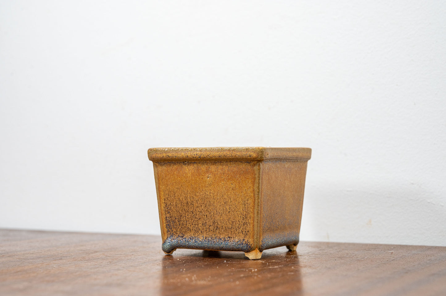 Venus Brown Ceramic Bonsai Cube Pot - 7cm