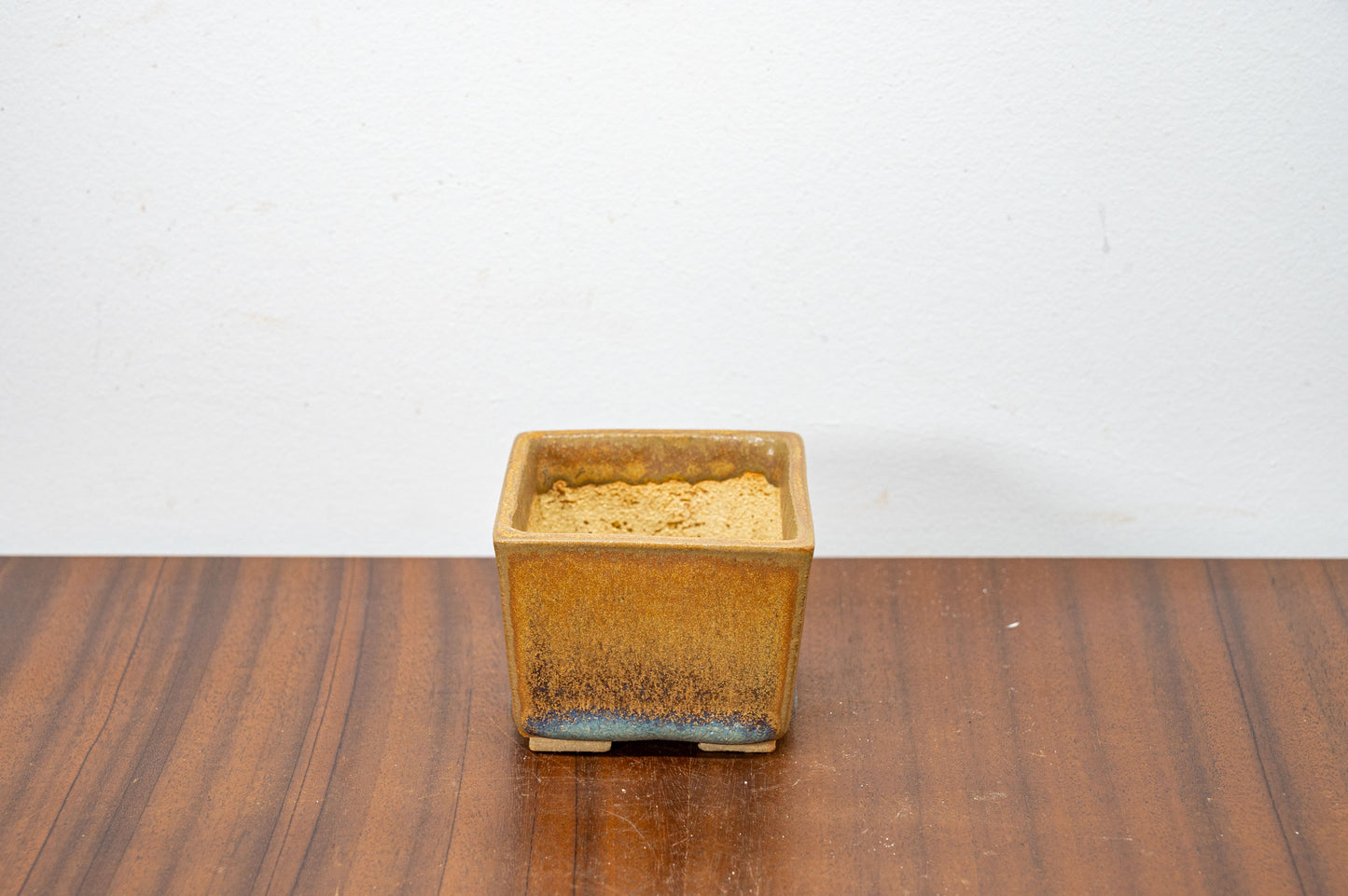 Venus Brown Ceramic Bonsai Cube Pot - 6.5cm