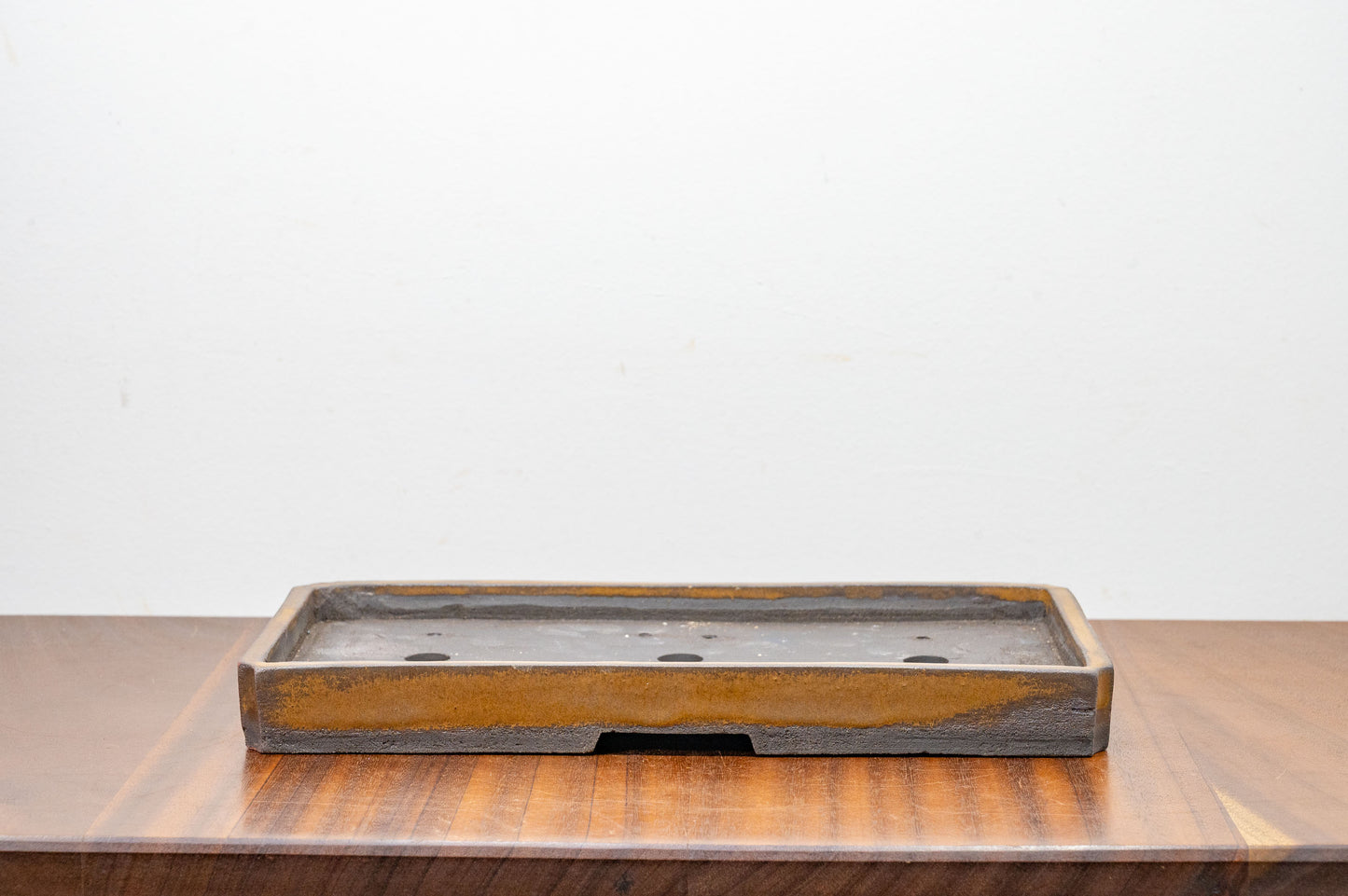 Venus Brown Shallow Rectangular Ceramic Bonsai 28cm Dish