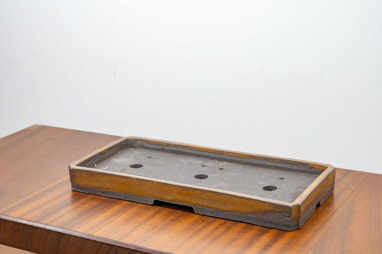 Venus Brown Shallow Rectangular Ceramic Bonsai 28cm Dish