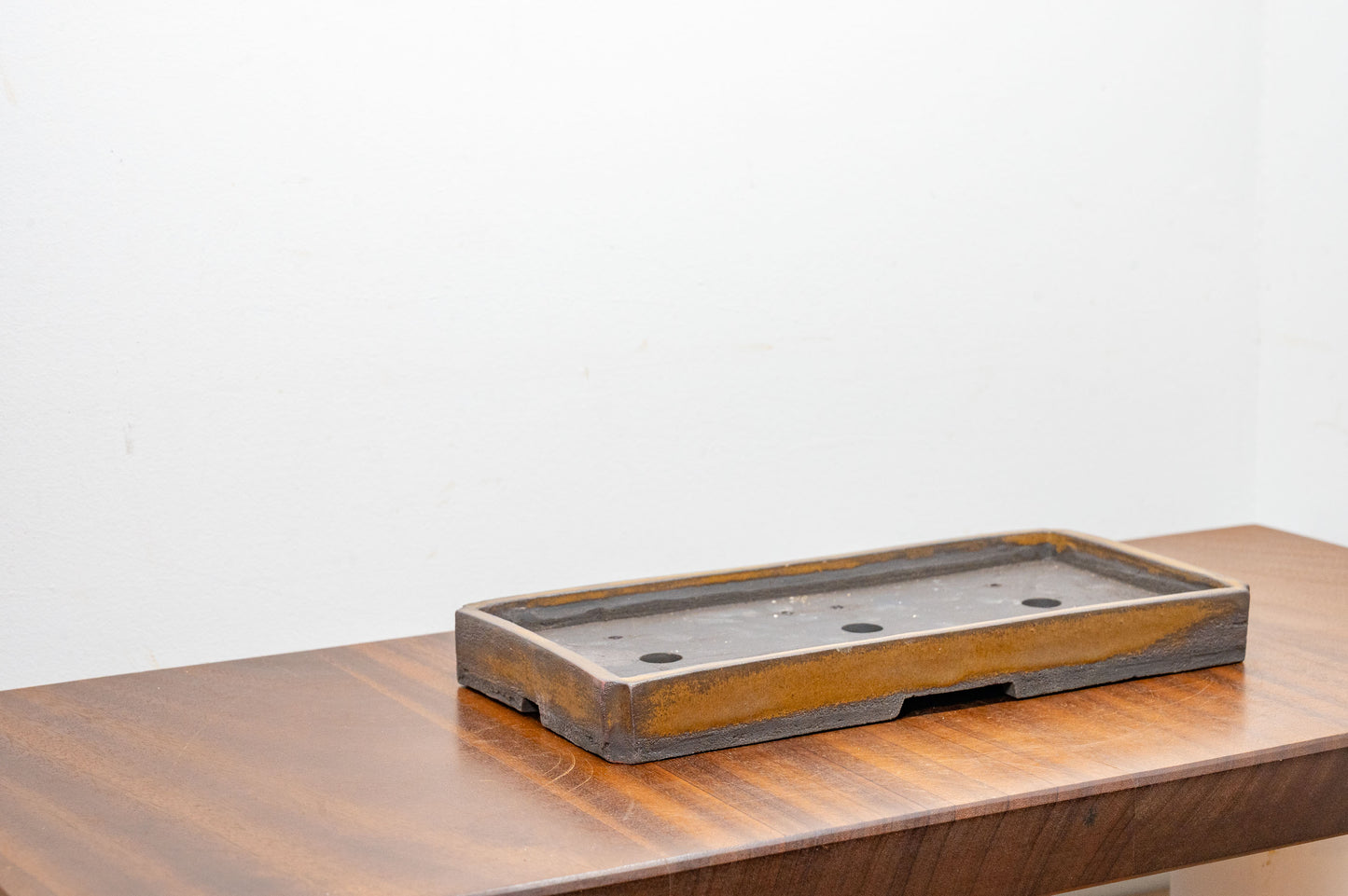 Venus Brown Shallow Rectangular Ceramic Bonsai 28cm Dish