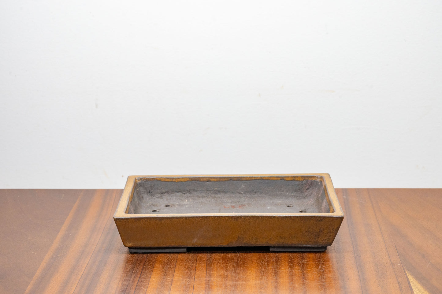 Venus Brown Shallow Rectangular Ceramic Bonsai 22cm Dish