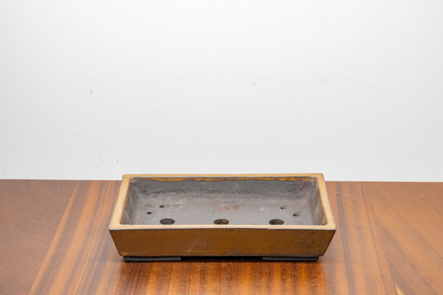 Venus Brown Shallow Rectangular Ceramic Bonsai 22cm Dish