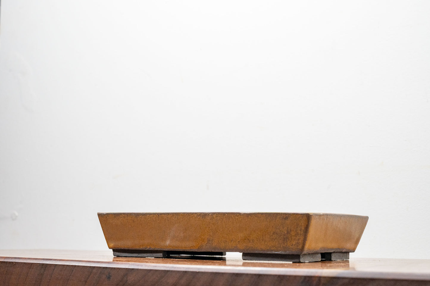 Venus Brown Shallow Rectangular Ceramic Bonsai 22cm Dish