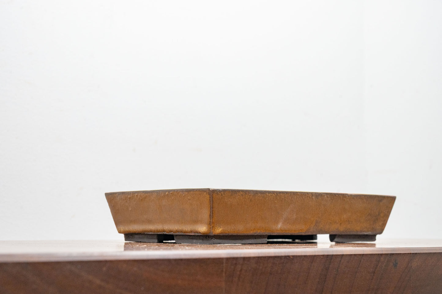Venus Brown Shallow Rectangular Ceramic Bonsai 22cm Dish