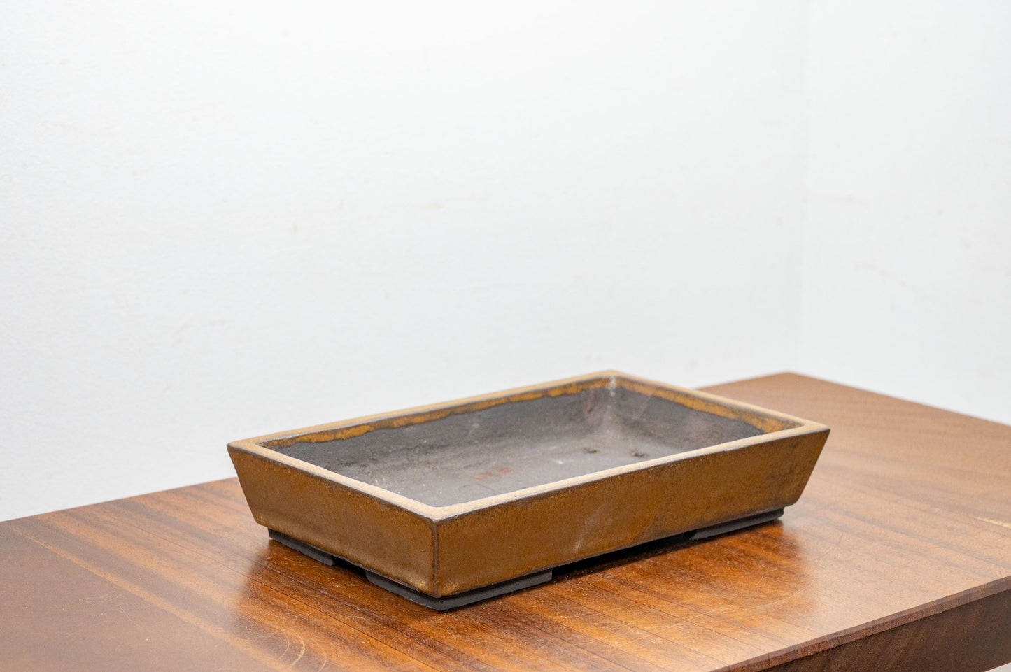 Venus Brown Shallow Rectangular Ceramic Bonsai 22cm Dish